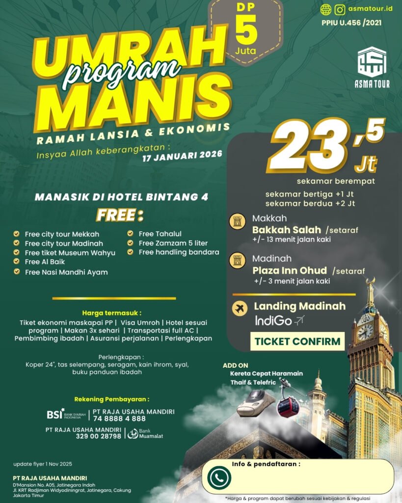 Umroh 17 Januari 2026